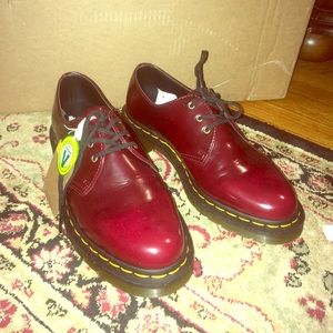 Women’s Cherry Red Vegan Cambridge Doc Martens